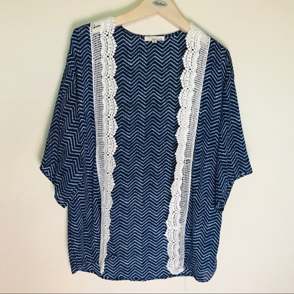 Rewind Blue and lace cover up - size small